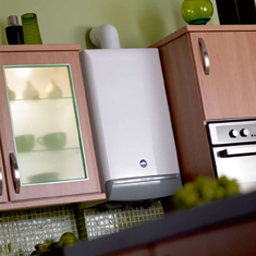 modern boiler in a kitchen